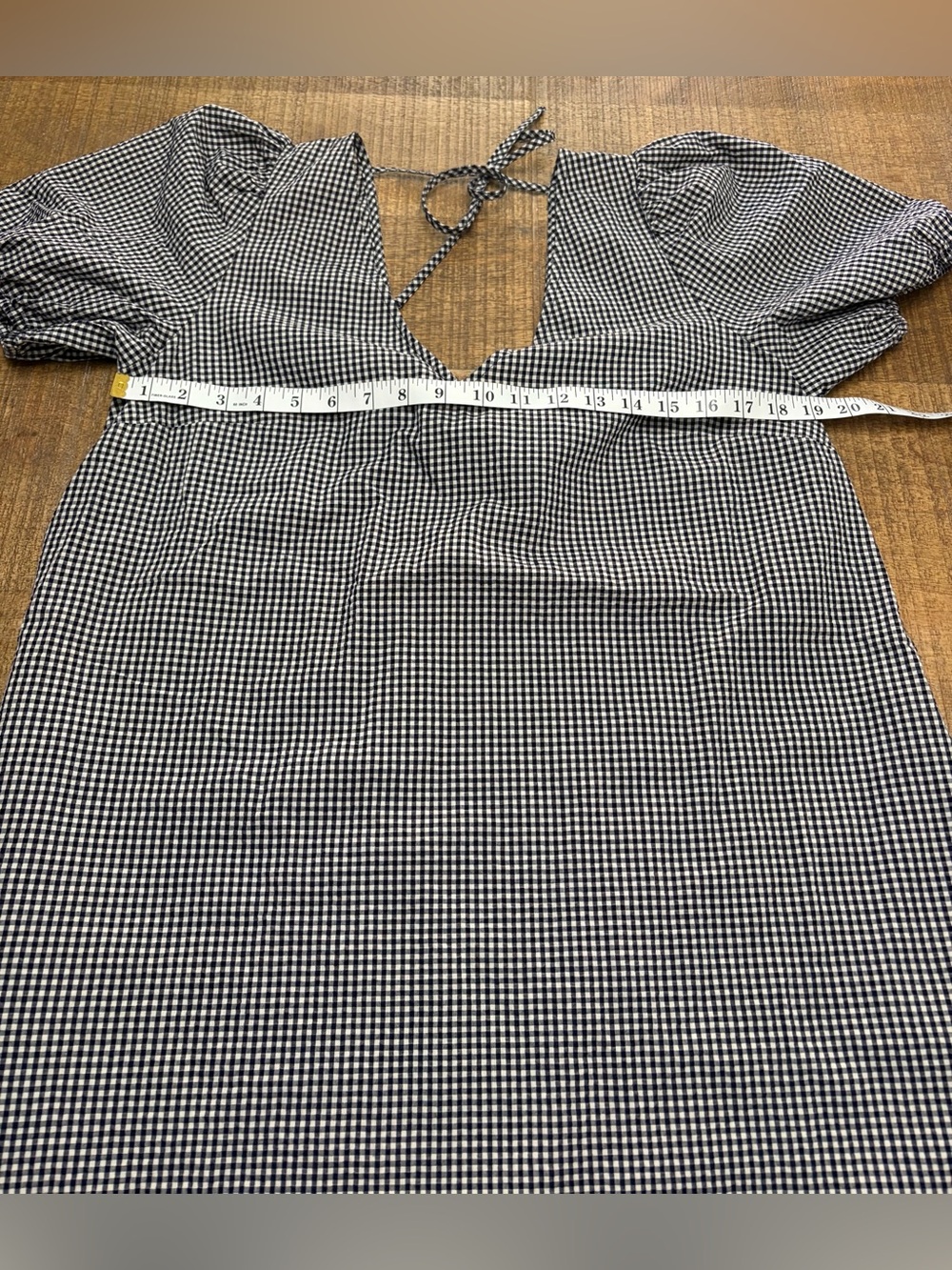 a new day Black & White Gingham V-Neck Midi Dress - Picture 8 of 9